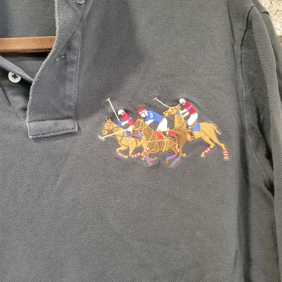 Vintage polo ralph lauren polo long sleeve shirt men's medium - Picture 3 of 5